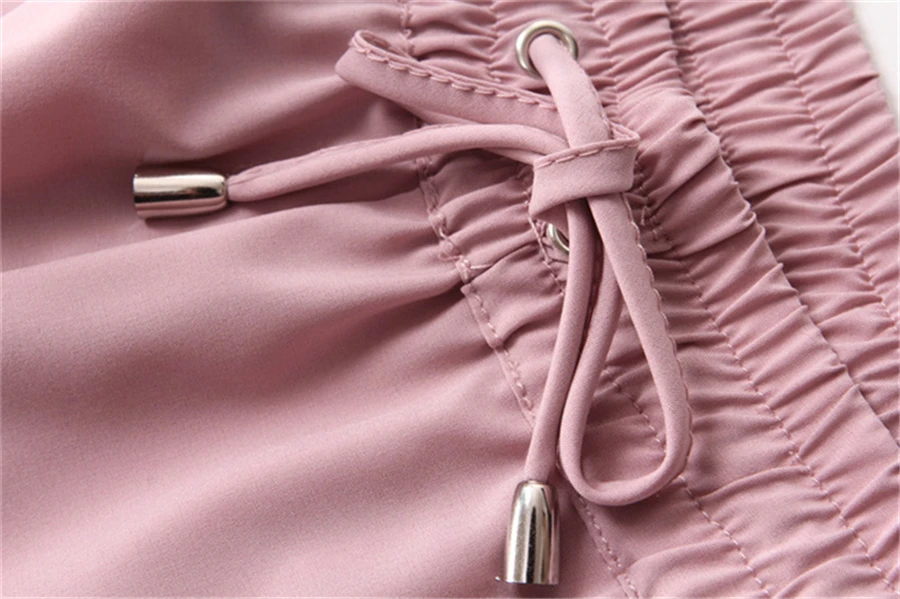 Весенние/летние женские повседневные брюки с эластичной резинкой на талии