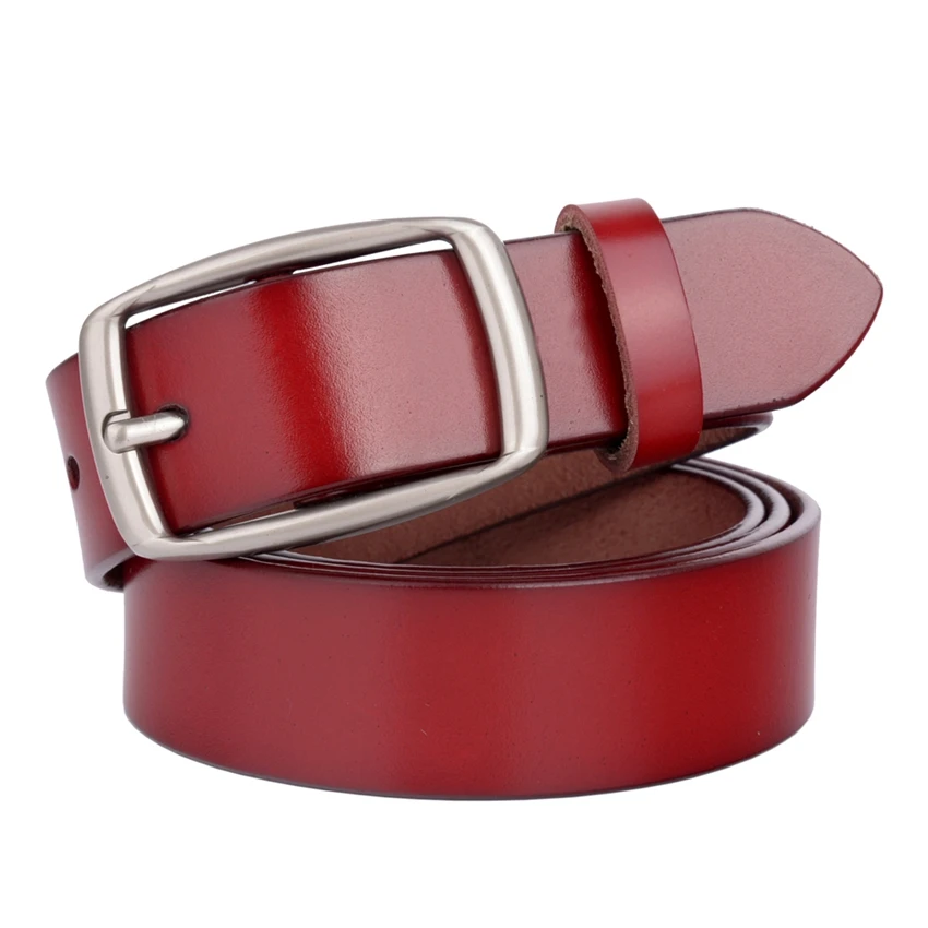 Ремень женский классический из натуральной кожи с классической пряжкой |