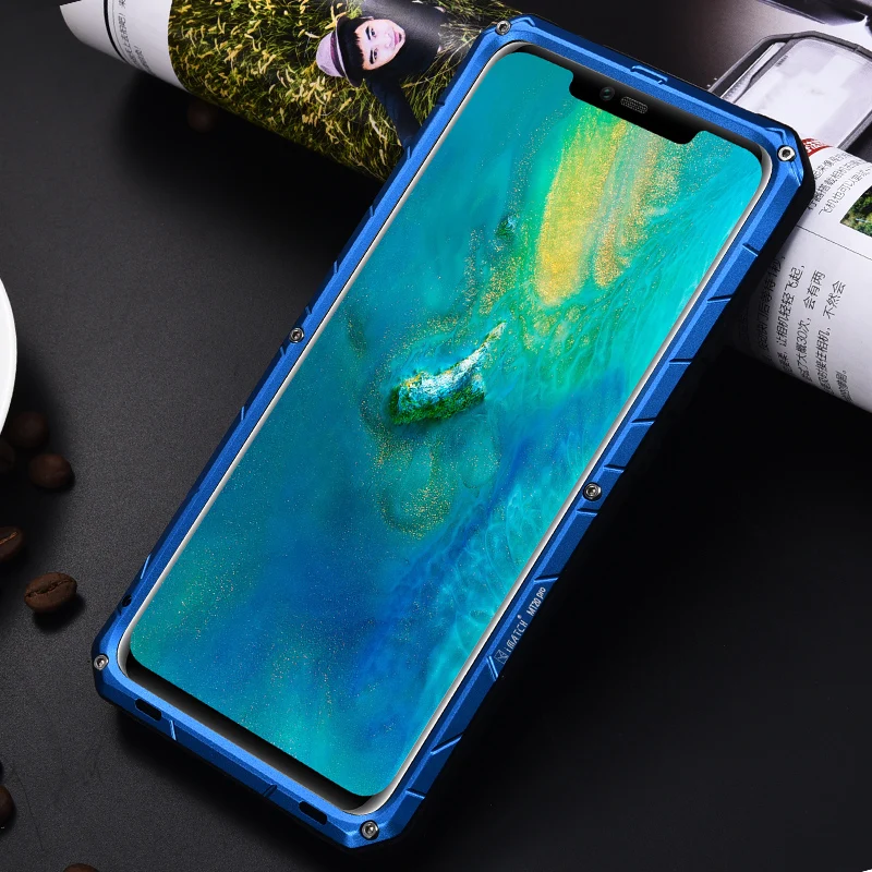 Повседневный водонепроницаемый чехол для huawei mate 20 Pro X роскошный противоударный алюминиевый металлический силиконовый чехол для huawei mate 20/Pro Чехол