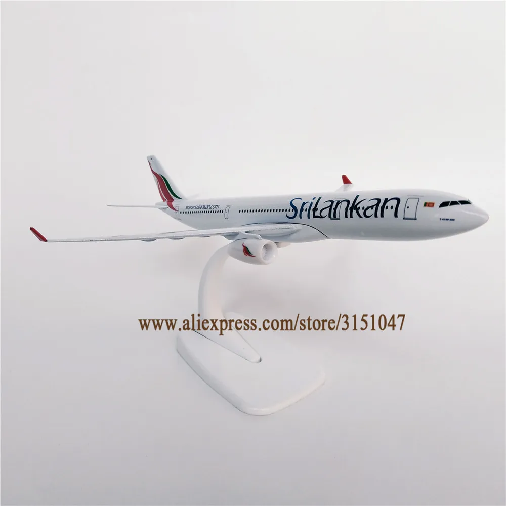 20 см воздуха Srilankan Airlines Аэробус 330 A330 самолет модель металлического сплава литья