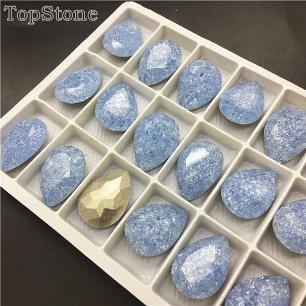 211IC lt sapphire TopStone 13X18 мм 10x14 мм K9 стекло хрустальный Ледяной цветок КАПЛЕВИДНАЯ заостренная задняя часть Необычные каменные капли хрустальные стразы - Цвет: 211IC lt sapphire