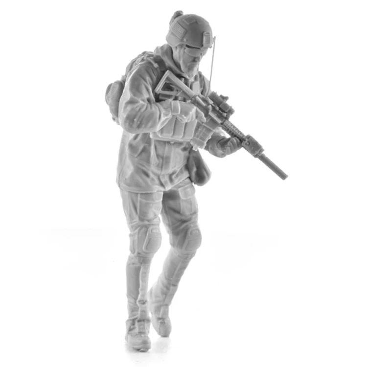 Масштаб 1/35 Неокрашенная фигурка из смолы коллекционная солдата спецназа