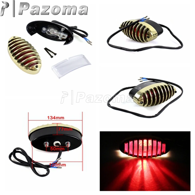 

Motorcycle 12V Light Bulb E-mark Taillight Stop Brake Light Streetfighters for Harley Bobber Chopper Cafe Racers