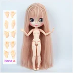 Обнаженная кукла блонд кудрявые волосы Blyth кукла шарнирное тело DIY обнаженные игрушки BJD модные куклы смешанные цвета волосы куклы 19 шарнирная игрушка для девочки