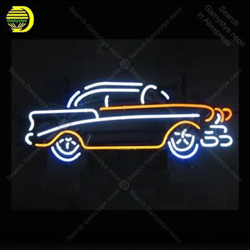 Neon Sign for Vintage Old Car Neon Bulb sign handcraft Recreation Wall Neon light bulb sign Custom Bar room Accesaries Lamp