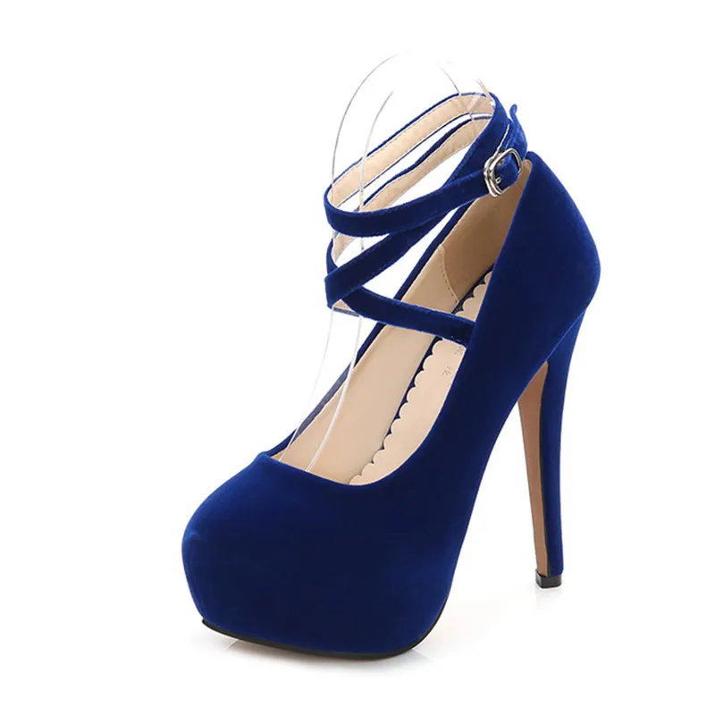 MVP BOY 2018 Plus size 44 woman Rubber Bottom high heels Round toe with Strap Shoe Platforms Pump Suede Classic shop cheap shoe | Обувь