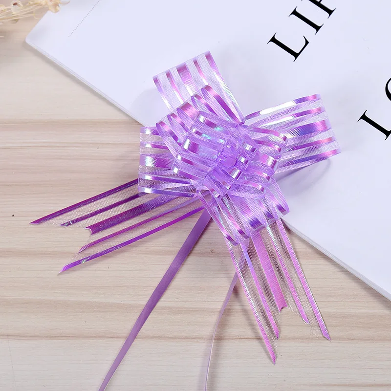 light purple 10 шт./лот, рождественские банты, ленты, Рождественские елочные украшения для дома, рождественские подарочные банты для рукоделия, navidad Noel - Цвет: light purple