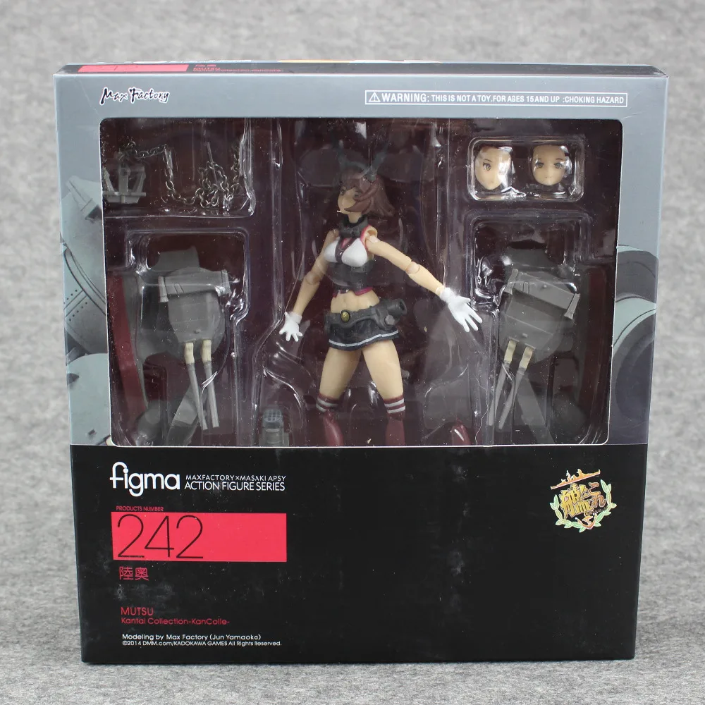 Коллекция аниме Kantai Mutsu Figma 242 ПВХ Фигурки Коллекционная модель игрушки