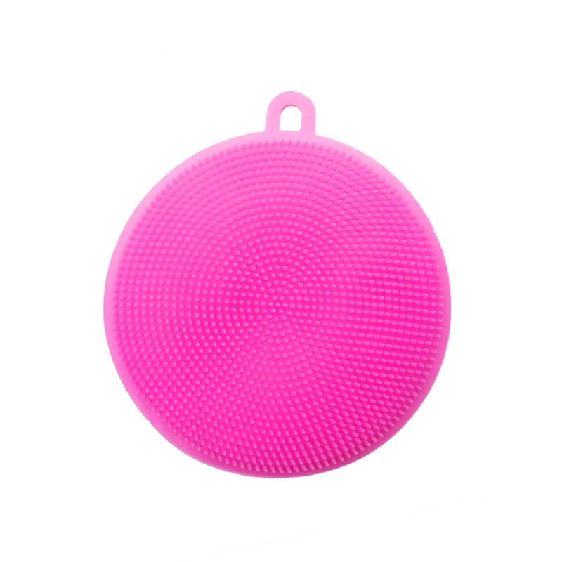 1pc Pink Волшебные чистящие щетки, мягкая силиконовая миска для посуды, кастрюля, чистящие губки, чистящие подушечки, инструмент для уборки пищи, кухонные аксессуары - Цвет: 1pc Pink
