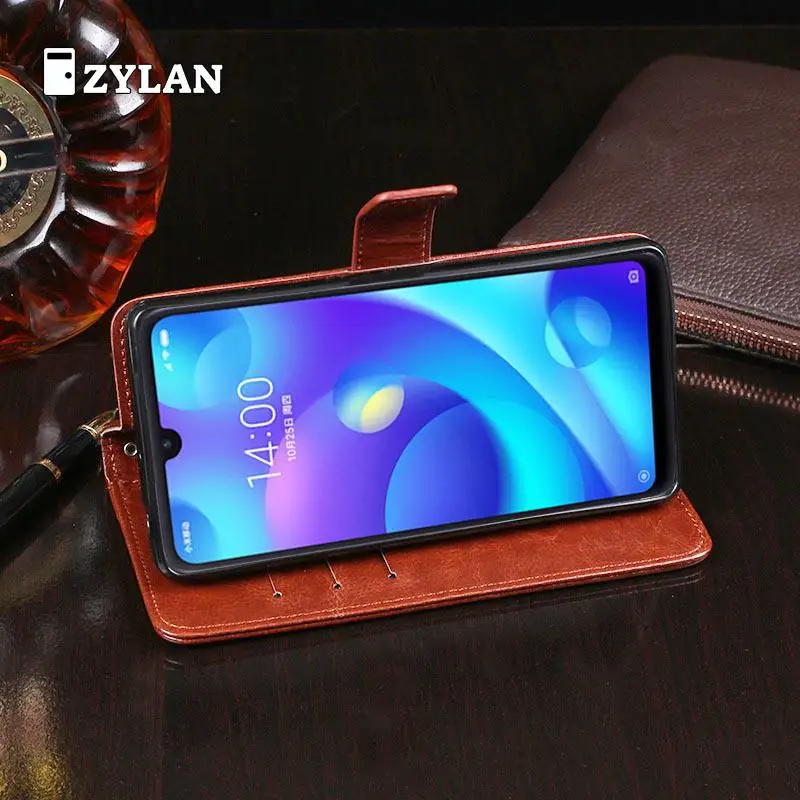 Кожаный чехол кошелек с откидной крышкой для телефона Xiaomi Mi Play деловой Чехол карт