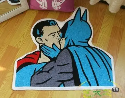 Коврик Супермена Kiss Бэтмена Мстителей супергероев для геев Love Captain America carton idol hall
