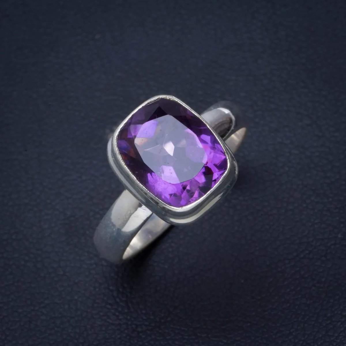 

Natural Amethyst Handmade Unique 925 Sterling Silver Ring 8.75 B1349
