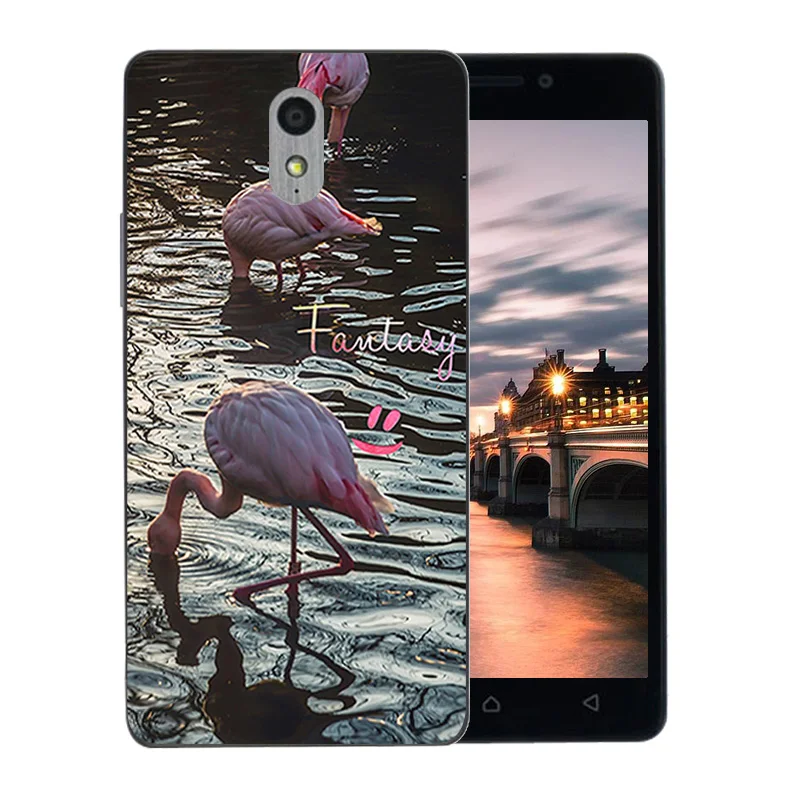 Новый роскошный мягкий силиконовый чехол для Lenovo P1M Vibe Flamingos с узором из ТПУ Для a40