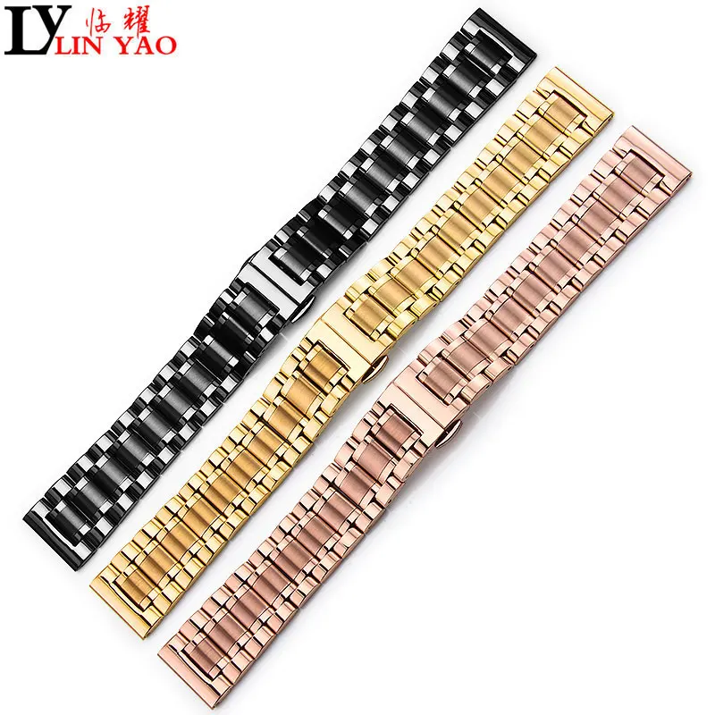Металлический ремешок для часов из нержавеющей стали 16 мм 18 20 22 сменный браслет с