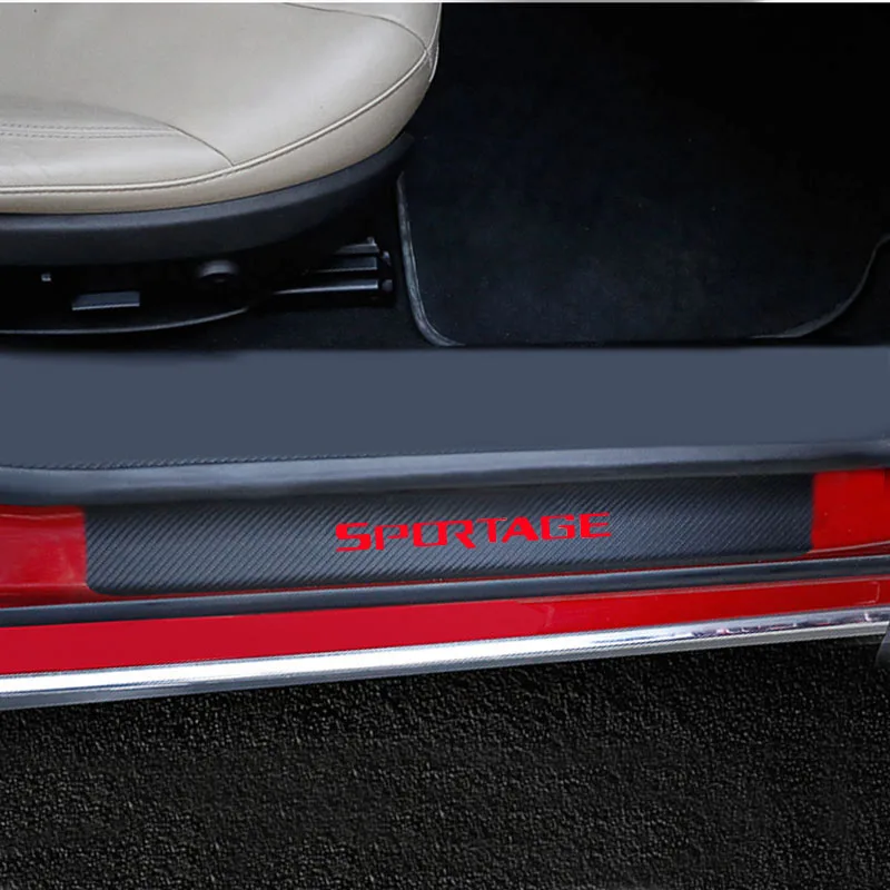 Для Kia Sportage Накладка на порог двери автомобильный Step Plate из углеродного волокна