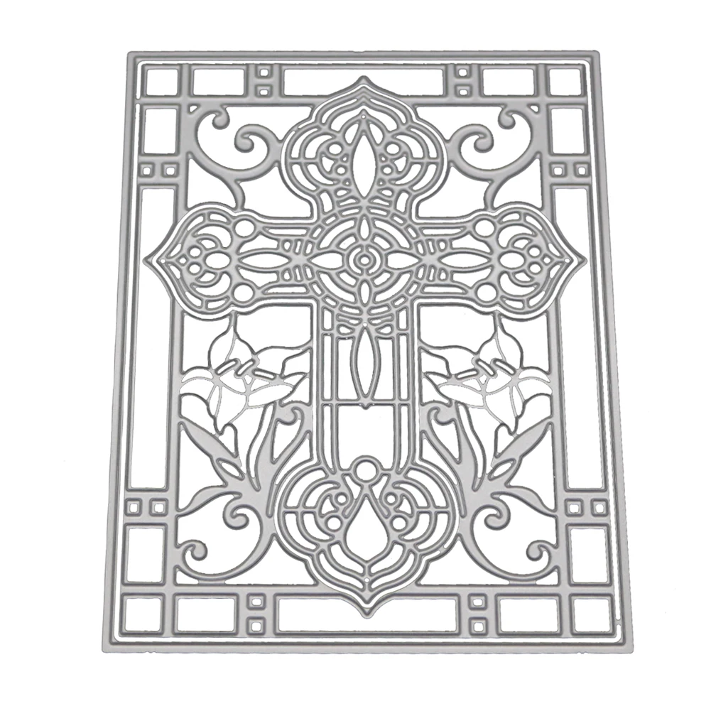 

Background Cross Frame Metal Cutting Dies Stencils for DIY Scrapbooking CRAFT Paper Cards Making Photo Album Decor Embossing