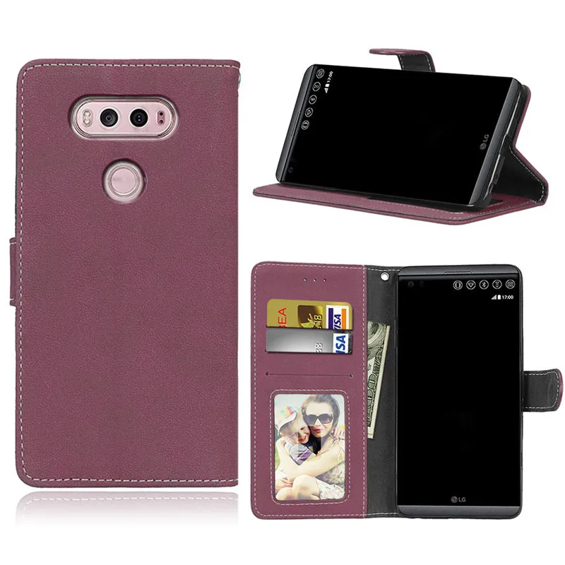 Матовый кожаный чехол в стиле ретро для LG G6 книжка с подставкой классический