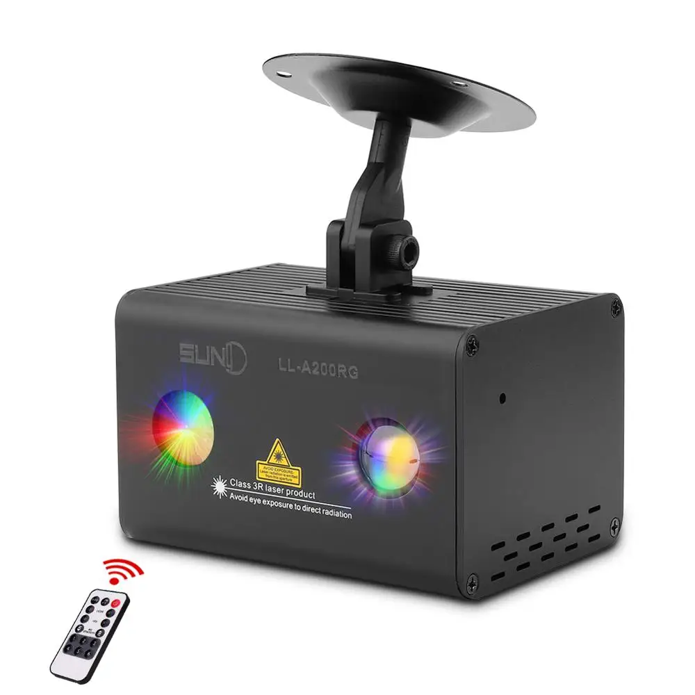 

SUNY Remote RG Aurora Lightning Laser LL-A200RG Sky RGB LED Professional Projector Disco Stage Xmas Party DJ Home Light