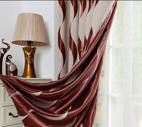 Модные Современные жаккардовые Волнистые шторы для гостиной спальни двери окна