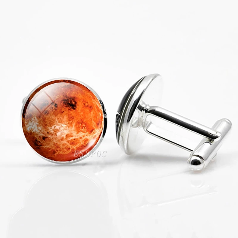 Изображение Galaxy Nebula Planet Art мужские запонки для рубашки стеклянные кабошон