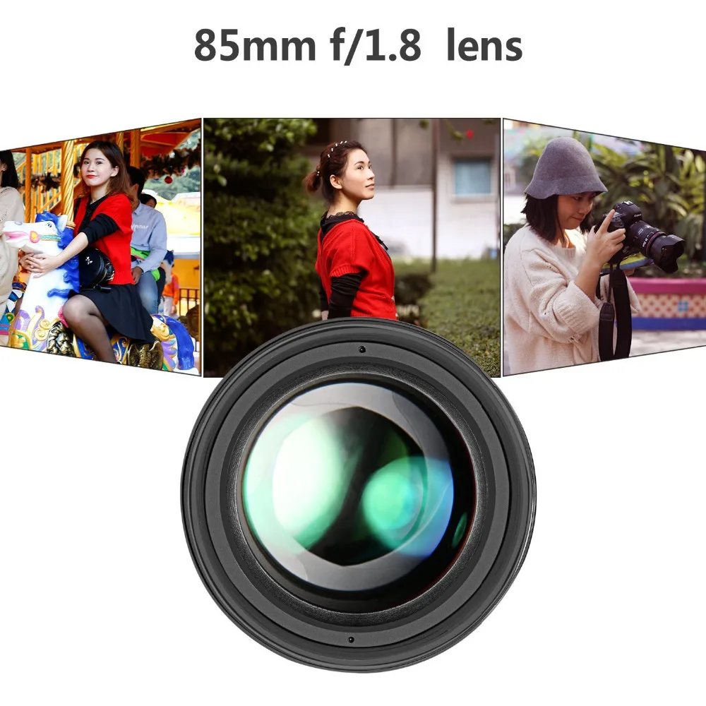 Neewer 85 мм f/1,8 портретный асферический телеобъектив для камеры Nikon D5 D4 D810 D0800 D750 D610 для Canon80D 70D 60D 60Da 50D 7D 6D 5D