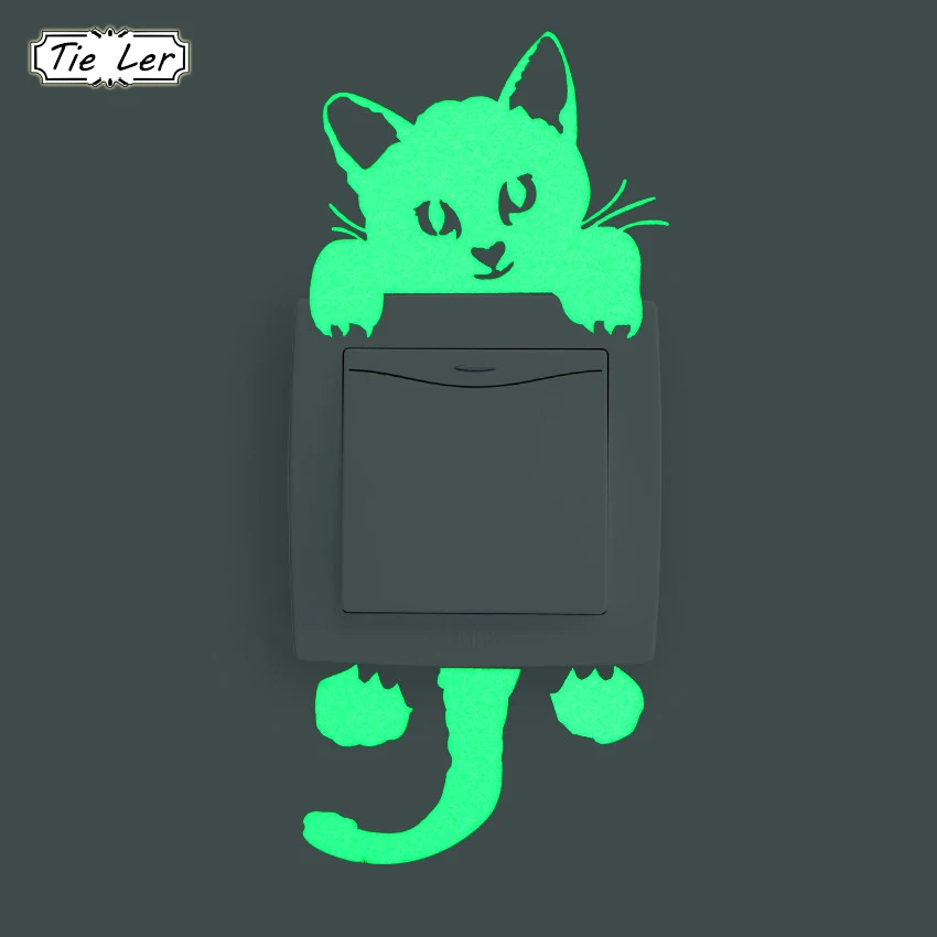 

1PC New Luminous Cartoon DIY Switch Sticker Wall Sticker Decoration Fluorescent Living Room Children Room Home Decor