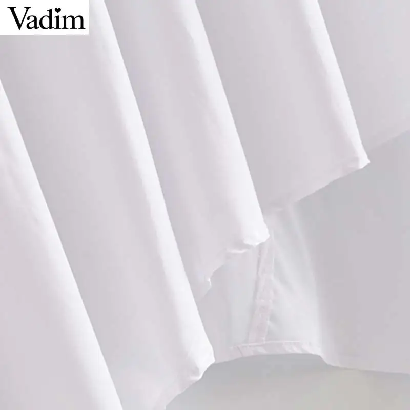 Женское элегантное платье vadim ассиметричная блузка с длинным рукавом из хлопка