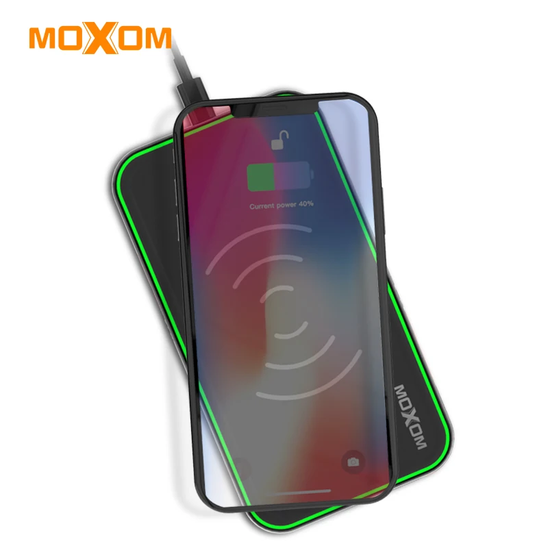 Беспроводное зарядное устройство MOXOM QC 3 0 быстрое 10 Вт Внешнее USB настенный