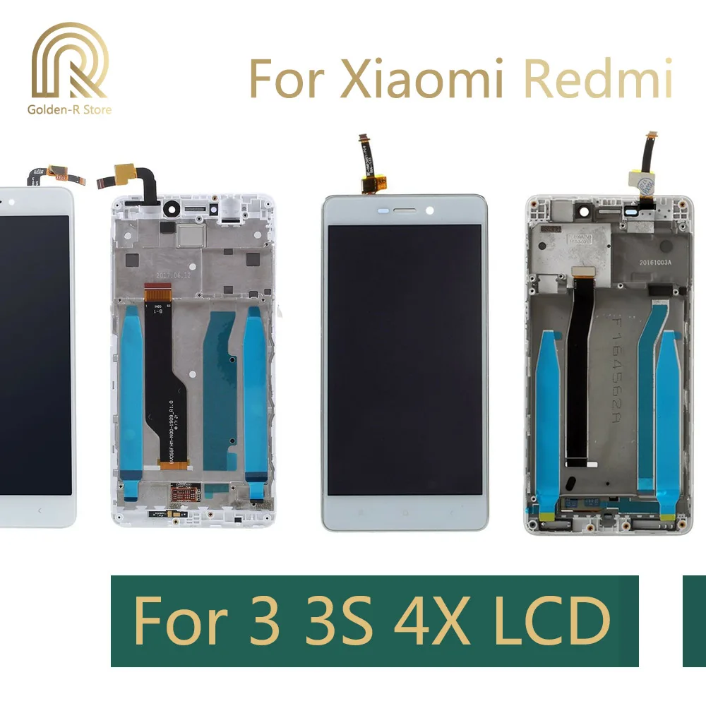 100% протестированный для Xiaomi Redmi 3 3S ЖК-дисплей сенсорный экран дигитайзер с рамкой