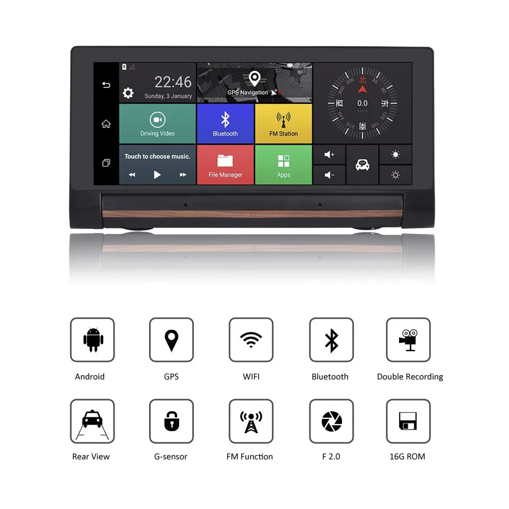 HGDO 3g 4G Автомобильный видеорегистратор камера Bluetooth Wi Fi gps навигация видео