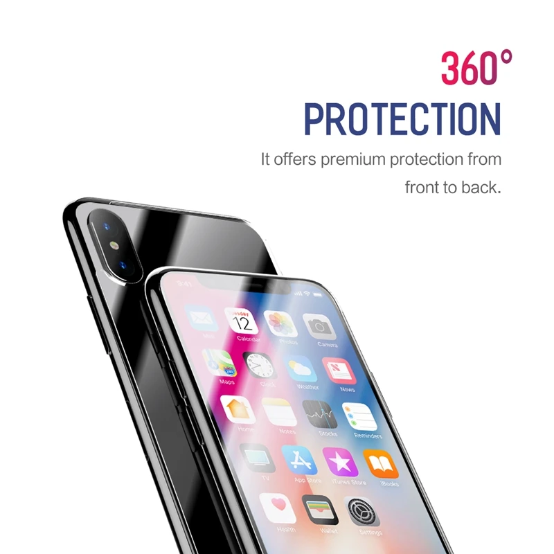 ROCK набор из 2 предметов закаленное стекло для iPhone X 9H прозрачная защита экрана