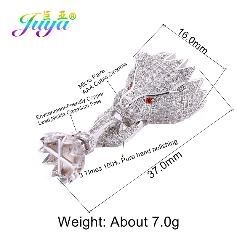 White Gold Red Eye Juya поделки из бисера ювелирные изделия для женщин Роскошная застежка жемчуг застежки аксессуары ручной работы из бисера ювелирные изделия компоненты - Цвет: White Gold Red Eye