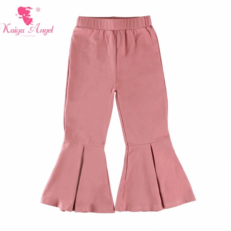 Леггинсы Kaiya Angel Girls Boutique однотонные Хлопковые Штаны с колокольчиками весна лето