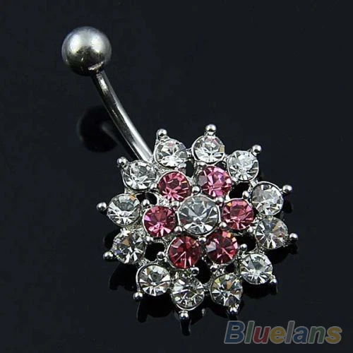 14g розовый и телефон пупок кольцо для пирсинга 087R |