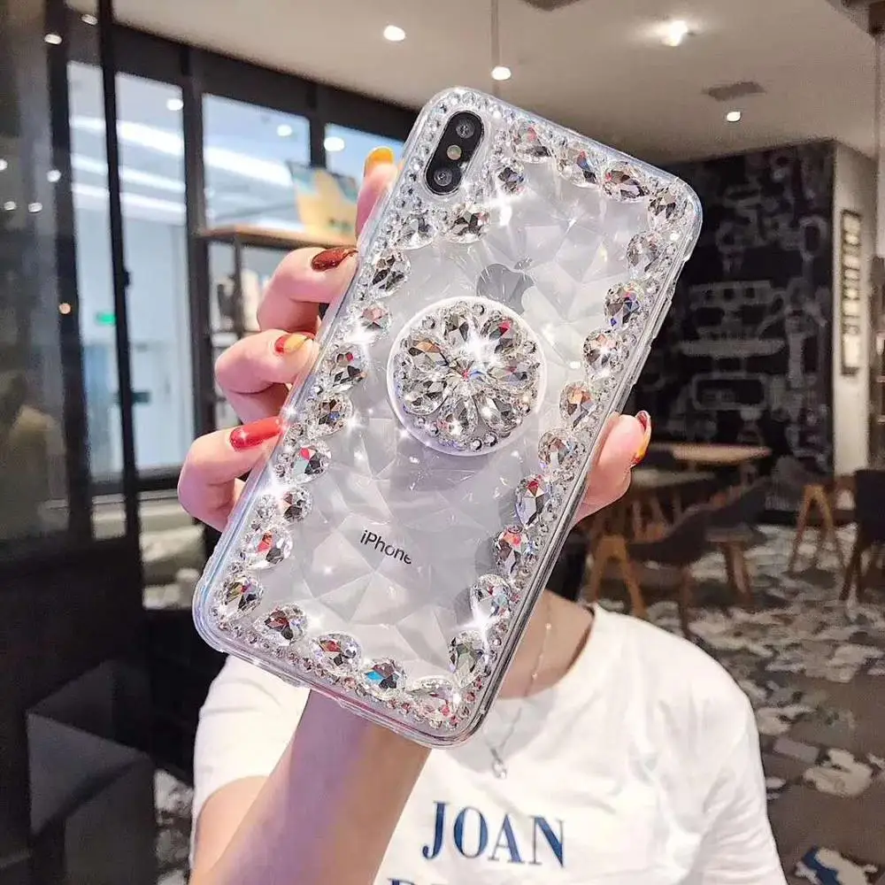 Блестящий Прозрачный чехол Marchcover со стразами для iPhone 11 Pro XS MAX XR X 8 7 6S 6 Plus SE 5s 5