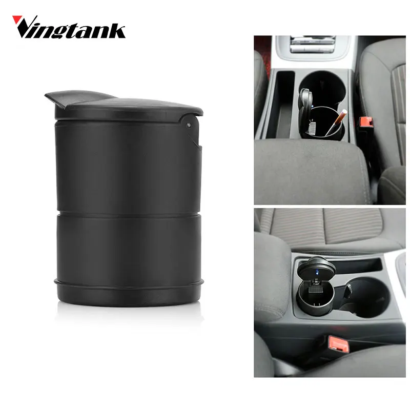 Vingtank 1 шт. портативная светодиодная автомобильная пепельница для сигарет