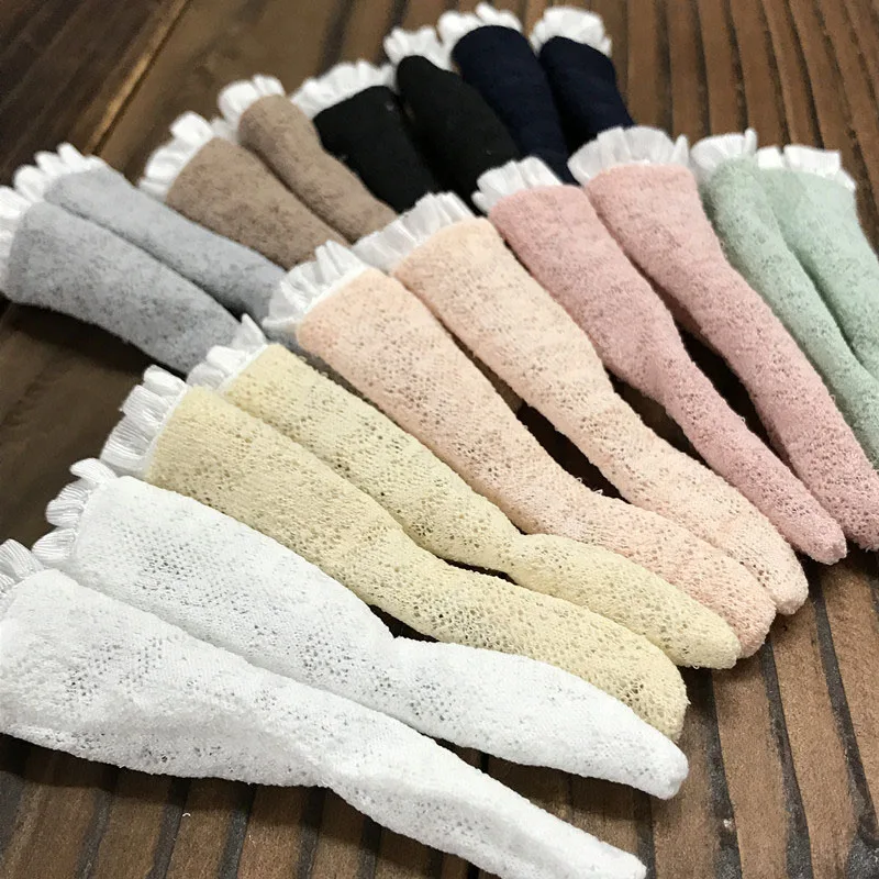 1 пара кружевных чулок для кукол Blythe 1:6 носки Барби Гольфы выше колена Momoko OB Azone