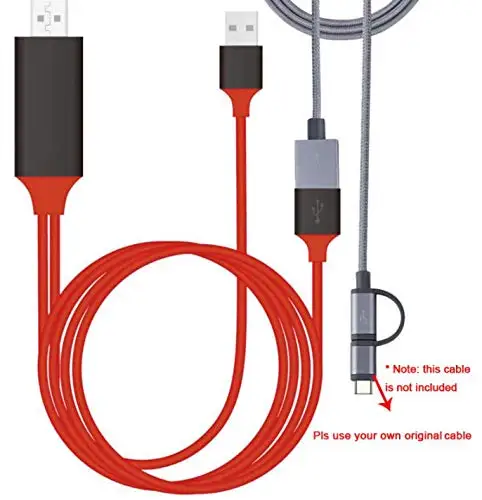 Кабель адаптер Fanshu USB Type c Micro HDMI VGA 1080P HDTV для iPhone iPad Samsung Android Huawei конвертер гаджет| |