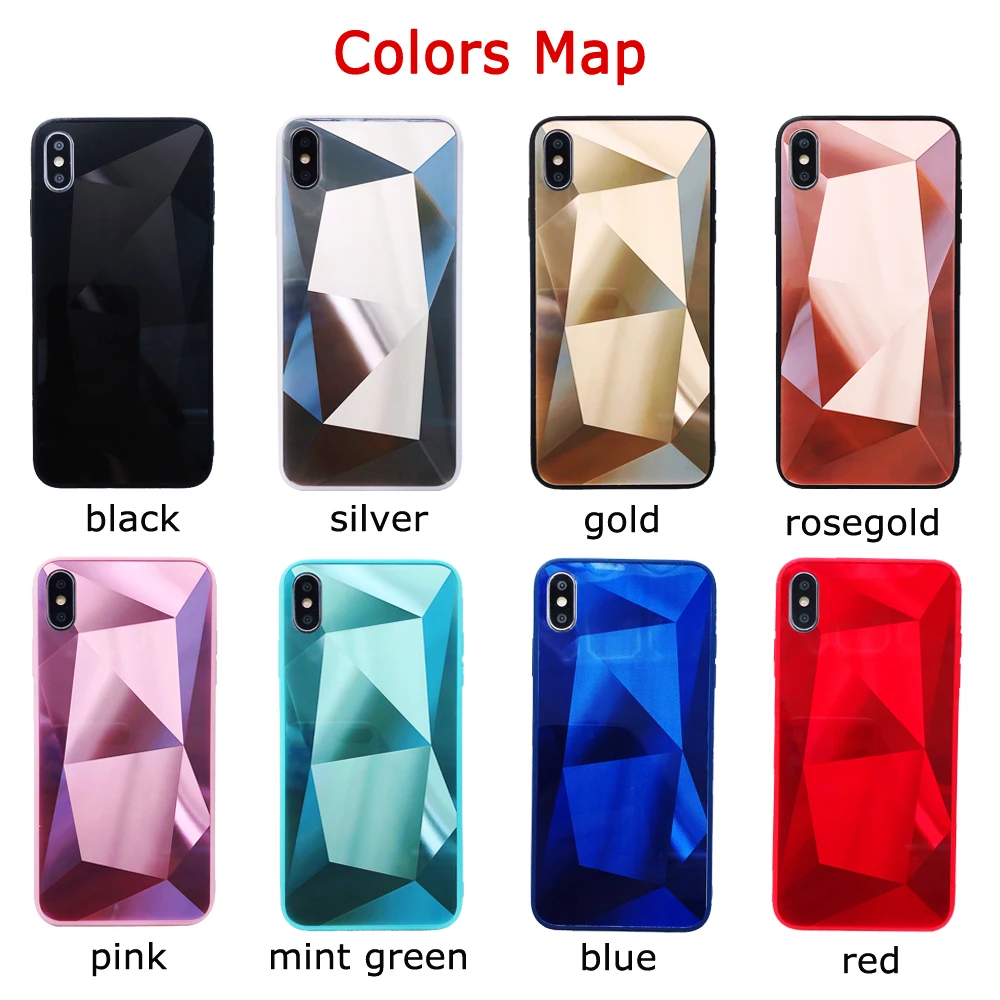For Samsung Galaxy S9 S8 Plus Case Fashion Shine 3D Diamond Pattern Cute Jelly Style Shockproof Mobile Phone Shield Back Cover |
