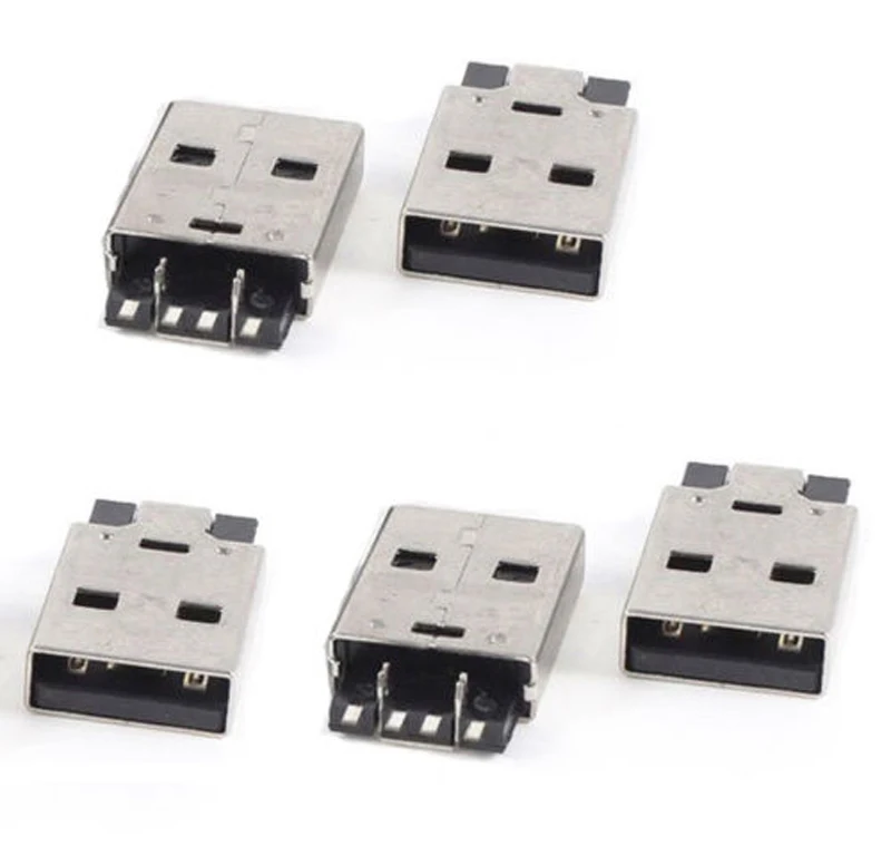 Штекерный разъем USB 2 0 типа А 180 градусов 4 контакта фута кабель DIP для пайки 20 шт. |