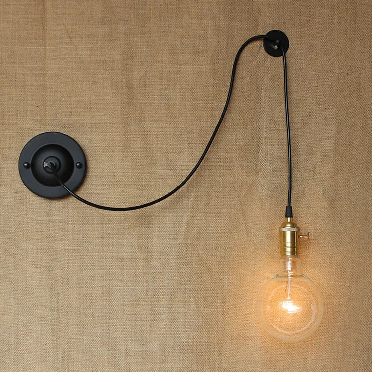 Ретро стиль лофт DIY Эдисон Бра Американский Железный антикварный настенный