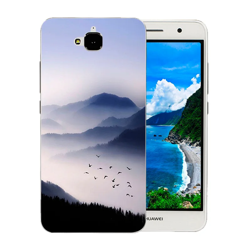 5 0 &quotдля huawei Y6 Pro силиконовый чехол для телефона пейзаж картины Honor 4C