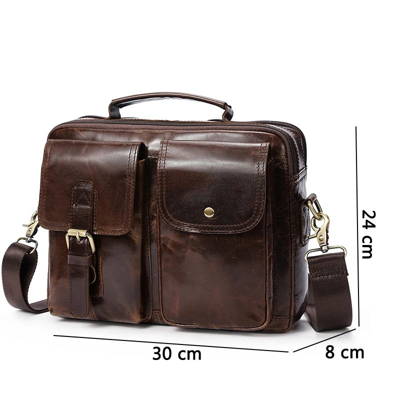 2019 New Fashion Genuine Leather Men's Shoulder Bags Vintage Male Handbags Messenger Men Business Crossbody Bag Wholesale |