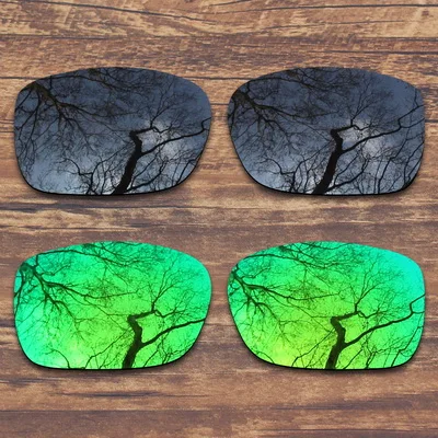 Black and Green ToughAsNails Замена поляризованных линз для Oakley Солнцезащитные очки-несколько вариантов - Цвет линз: Black and Green