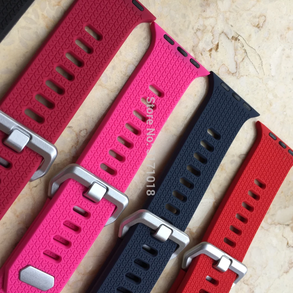 Ремешок силиконовый для Apple Watch Series 5 4 3 2 1 42 мм мягкий спортивный сменный Браслет