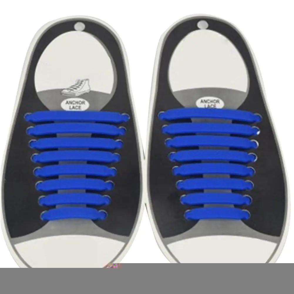 Lazy Elastic Silicone Lace No Tying Shoe Laces Running Tennis Shoes Hot Ropes Shoes Accessories For Men Women - Цвет: J