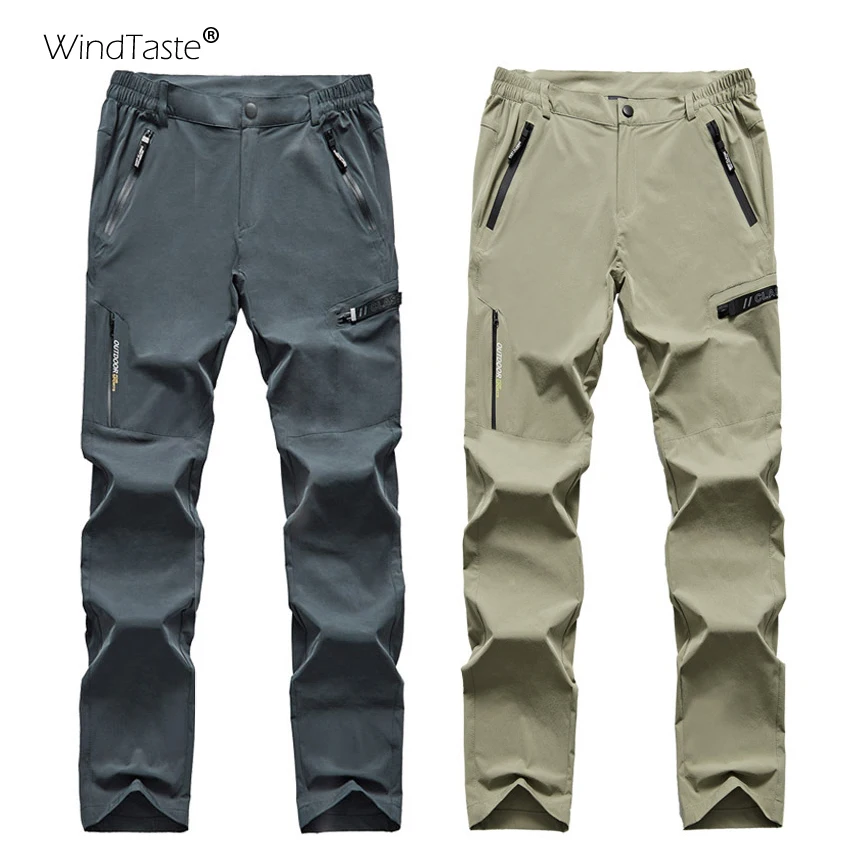 WindTaste летние мужские быстросохнущие походные спортивные дышащие брюки для