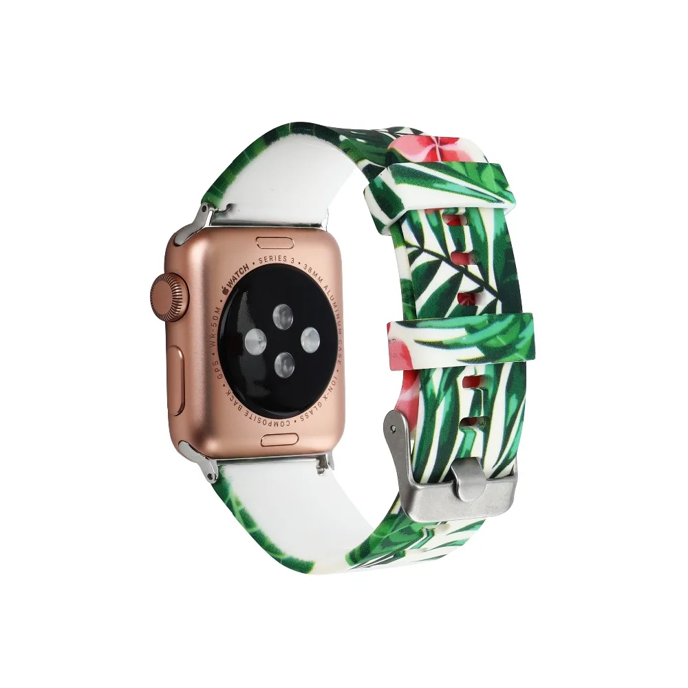 7 цветов мягкий силиконовый ремешок для часов Apple Watch Series 1 2 3 4 браслета iWatch 38 мм 42 40