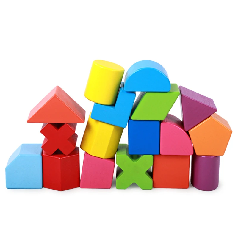 New Colorful Shape Puzzle Set Wooden Toy Educational Baby for Children Learning Developing Toys | Игрушки и хобби