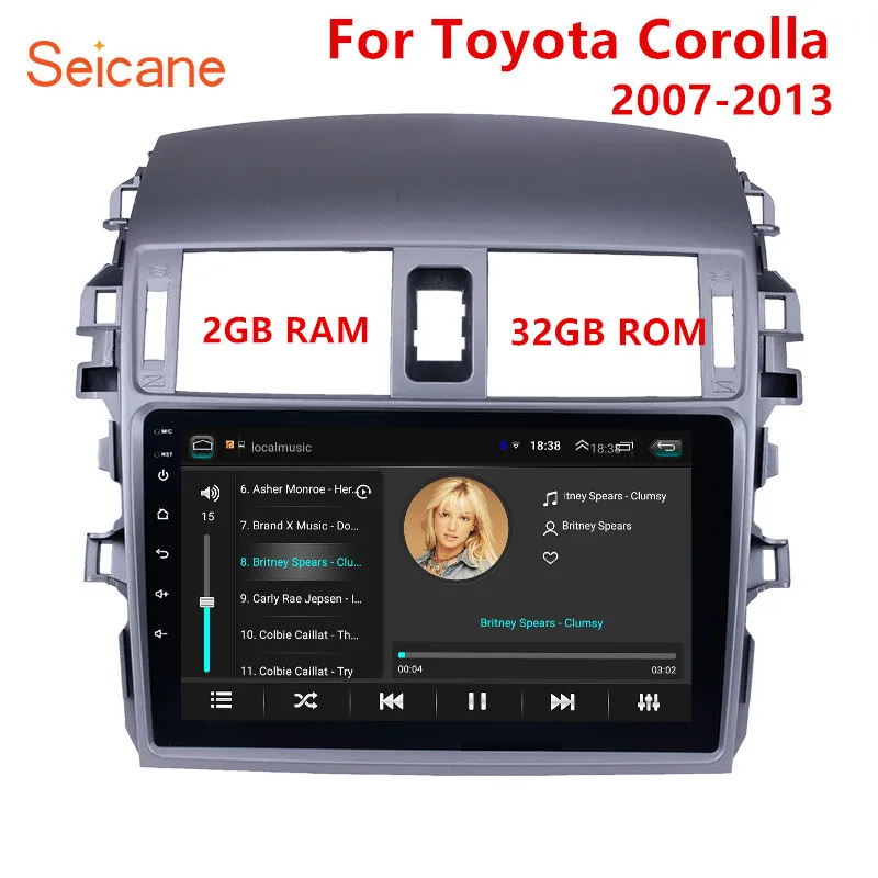 Seicane 2 Гб ОЗУ " 2din Android 8,1 gps навигация радио для 2007 2008 2009 2010 Toyota Старый Corolla Bluetooth музыка стерео